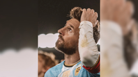 Lionel Messi mira al cielo: el recuerdo de su papá, Jorge Messi