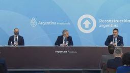 Guzmán, Alberto Fernández y Darío Martínez presentaron el proyecto de ley de hidrocarburos, tras la derrota en las PASO.