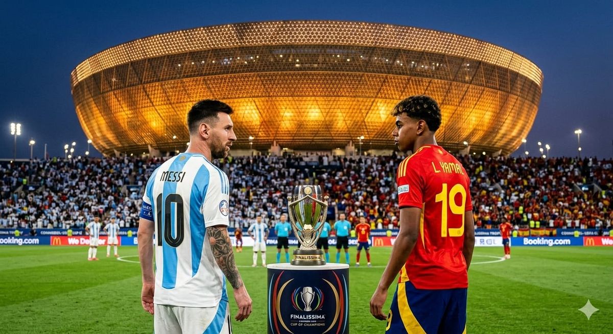 Qatar tomó una decisión clave para la Finalissima y ya toman nota Argentina y España. FOTO: IMAGEN GENERADA POR GEMINI.