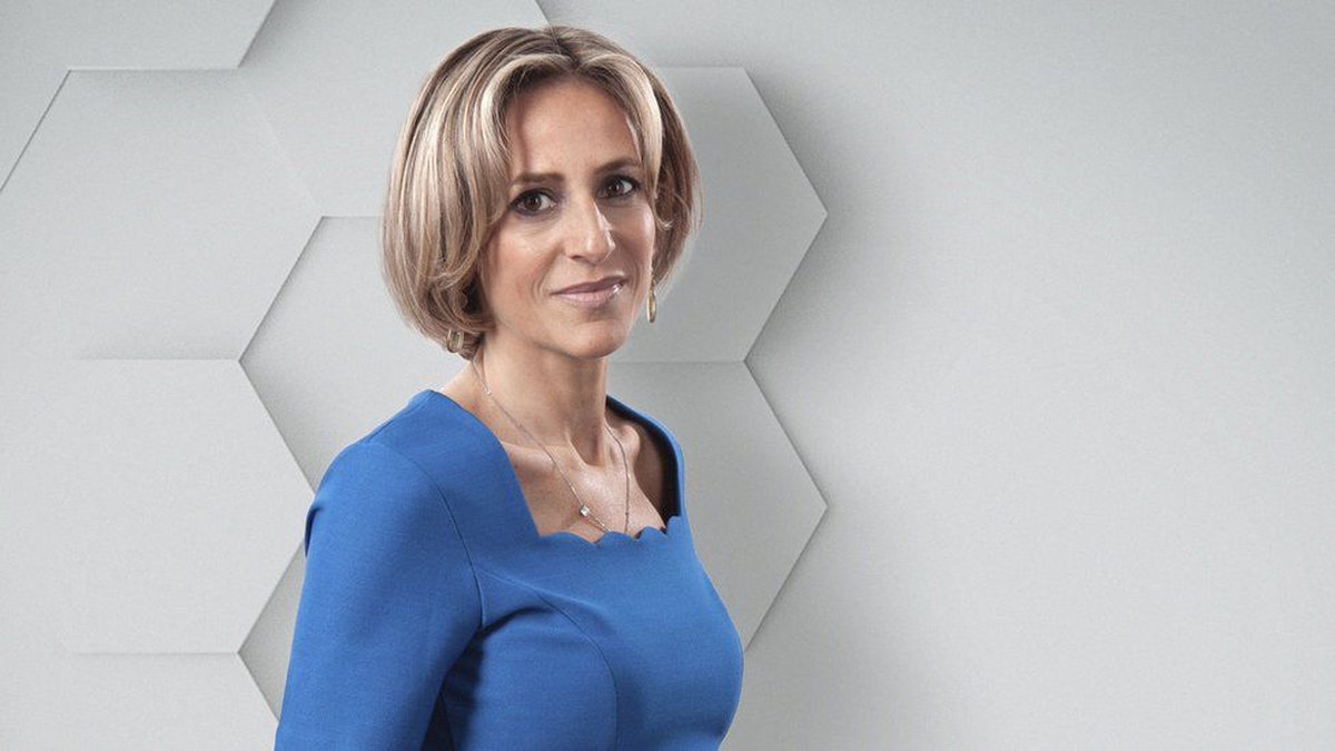 Emily Maitlis, ex BBC que vapuleó a Donald Trump en su discurso.