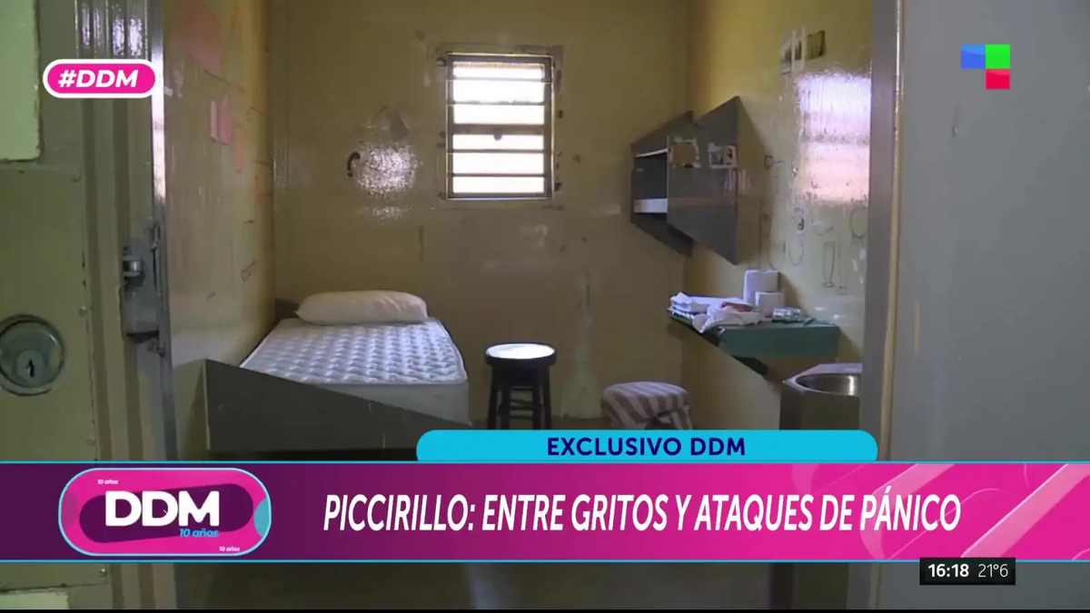 DDM publicó la foto de la celda donde Elías Piccirillo pasa sus días de prisión en estado depresivo DDM publicó la foto de la celda donde Elías Piccirillo pasa sus días de prisión en estado depresivo