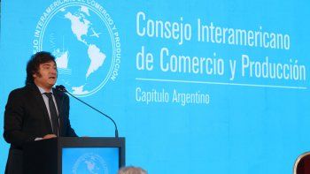 Javier Milei un almuerzo del CICyP en el hotel Alvear este miércoles. Javier Milei un almuerzo del CICyP en el hotel Alvear este miércoles.