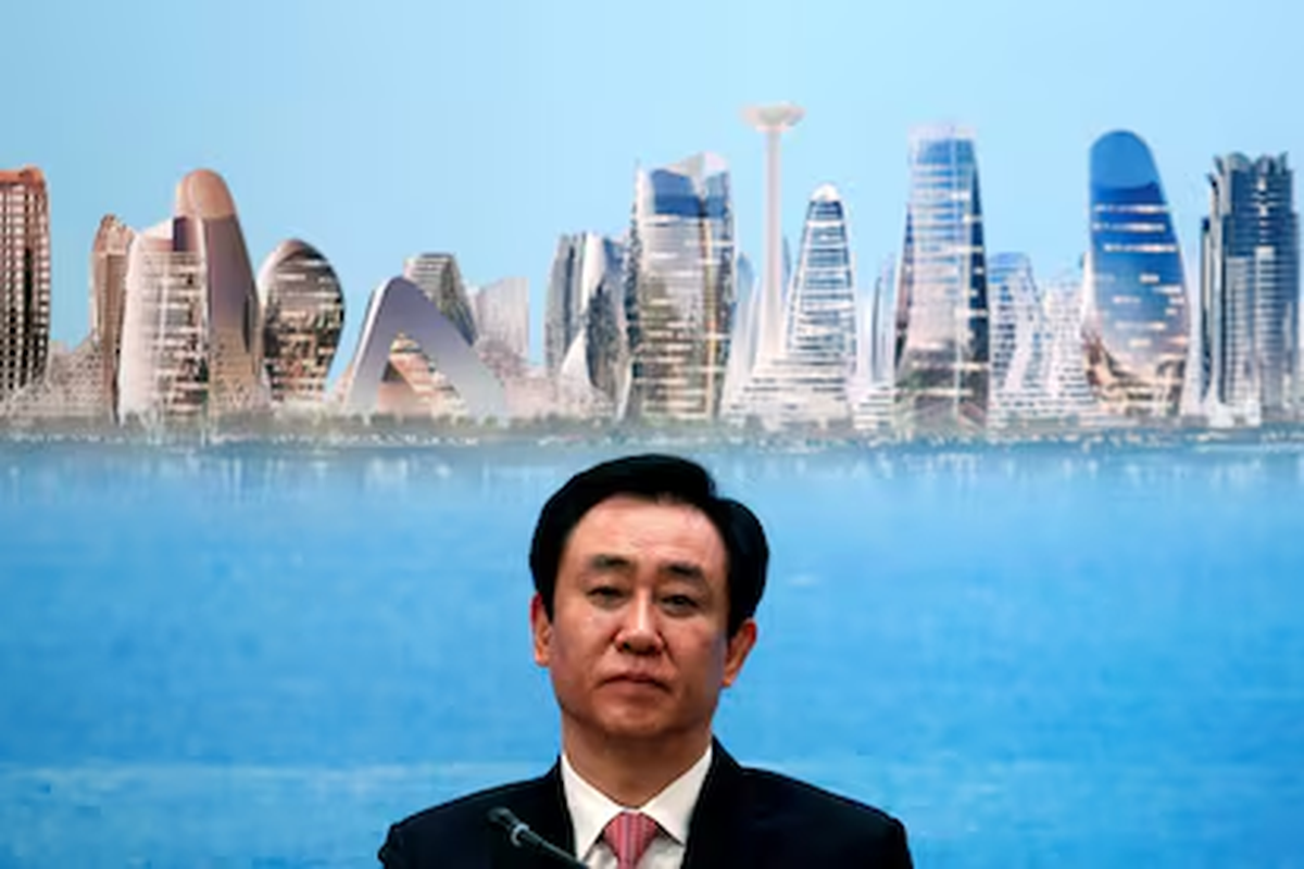 Xu Jiayin, entonces presidente de China Evergrande Group, durante la presentación de los resultados anuales de la promotora, el 28 de marzo de 2017 en Hong Kong.BOBBY YIP (REUTERS)