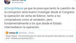 altText(Recrudece la interna en el FdT: 'Carpetazo' de los PRO-Indulto a Massa por la venta de Edenor)}