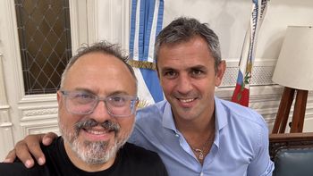 Diego Valenzuela y Martín Menem tras una reunión en la Cámara de Diputados. Diego Valenzuela y Martín Menem tras una reunión en la Cámara de Diputados.