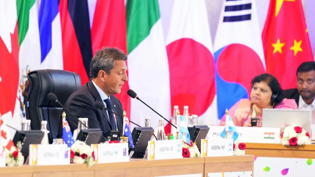 Sergio Massa en la reunión del G20