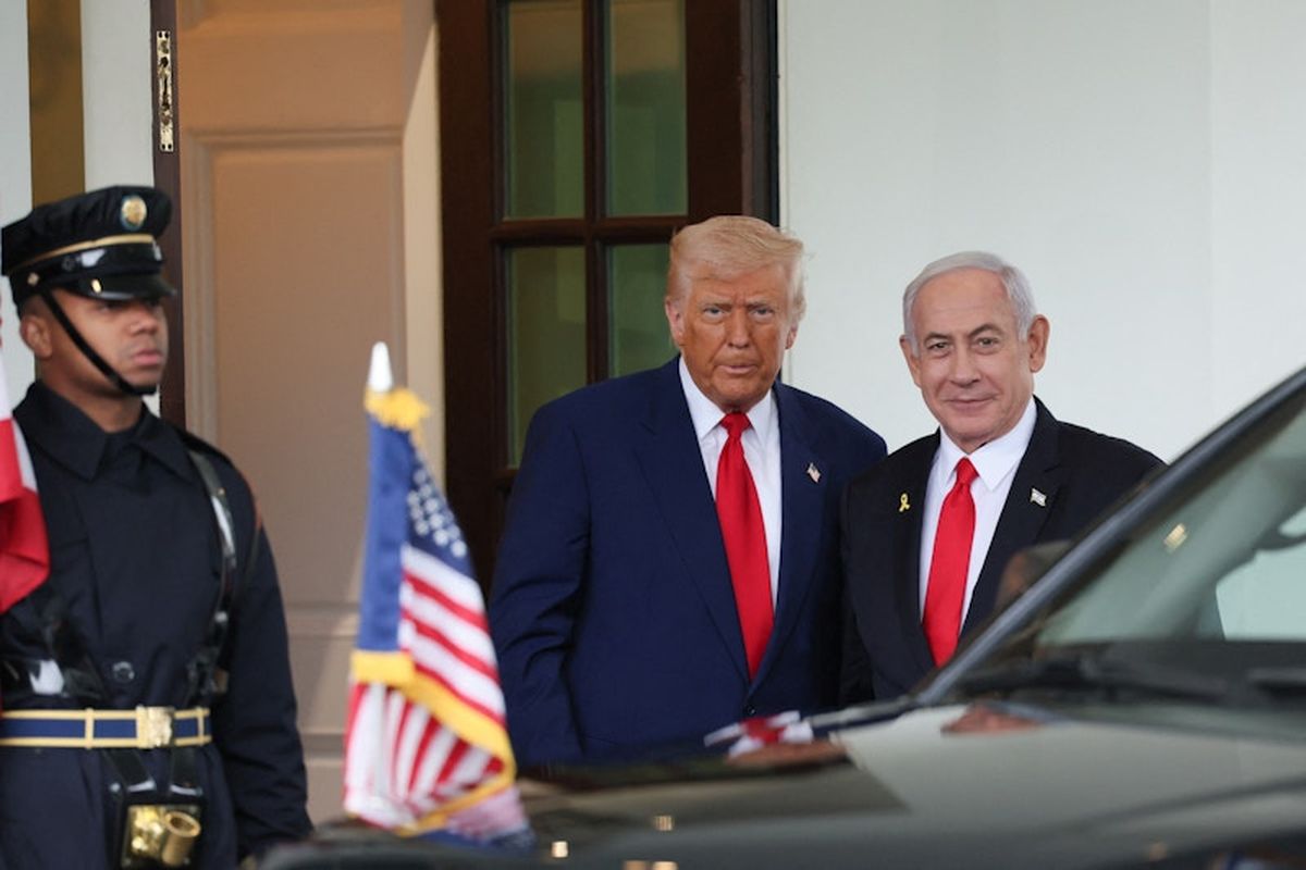 Donald Trump y Benjamin Netanyahu en WDC. Donald Trump y Benjamin Netanyahu en WDC.