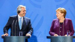 altText(Ángela Merkel le confirmó a Alberto Fernández su apoyo en la negociación con el FMI)}