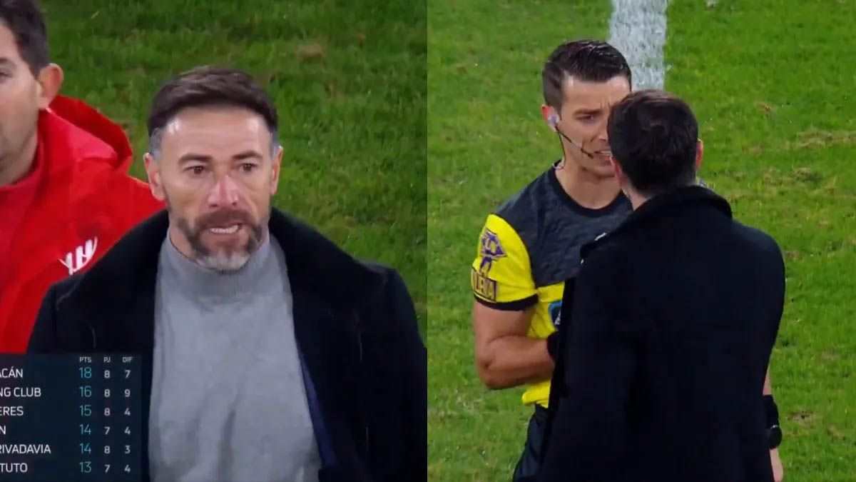 Cristián Kily González saludó con un polémico apretón de manos al árbitro Sebastián Zunino tras la caída de Unión de Santa Fe ante Racing 1-2. Cristián Kily González saludó con un polémico apretón de manos al árbitro Sebastián Zunino tras la caída de Unión de Santa Fe ante Racing 1-2.