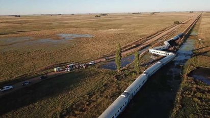 Olavarría: ¿La lluvia hizo descarrilar al tren?