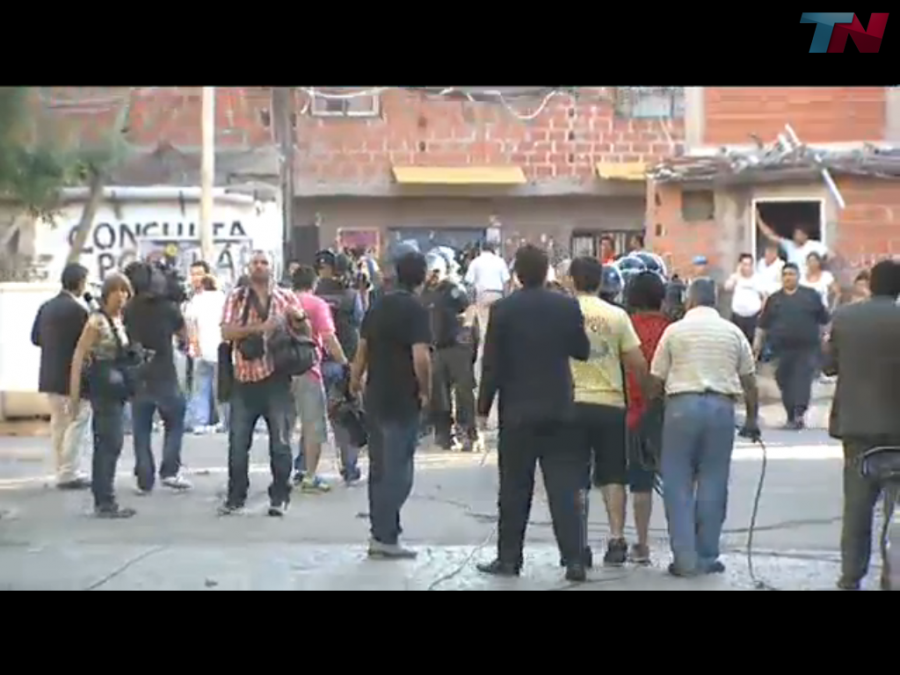 Momentos de violencia y tensión se vivieron en la Villa Fraga, en el barrio porteño de Chacarita