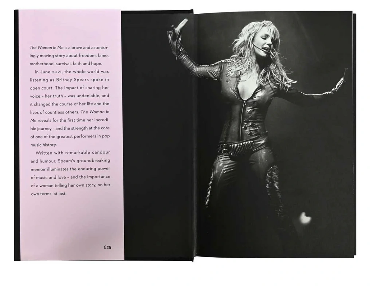 Poco después de recuperar su autonomía legal, tras más de 10 años de tutela bajo su padre, Spears lanzó su libro titulado "The Woman in Me", donde reveló detalles íntimos como los abusos de su familia. Poco después de recuperar su autonomía legal, tras más de 10 años de tutela bajo su padre, Spears lanzó su libro titulado "The Woman in Me", donde reveló detalles íntimos como los abusos de su familia.