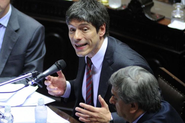 Juan Manuel Abal Medina ante la Cámara de Diputados. Foto: Fernando Sturla/Télam (04/07/2012 ).