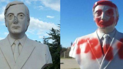 Nuevo ataque: ahora le rompieron la nariz al busto de Néstor Kirchner