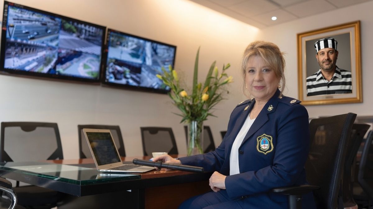 Alejandra Monteoliva en una ficción como heredera de Patricia Bullrich. Alejandra Monteoliva en una ficción como heredera de Patricia Bullrich.