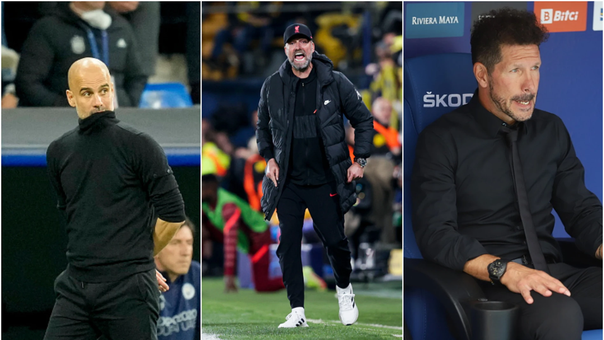 Guardiola, Klopp y Simeone, los tres mejores salarios del mundo.