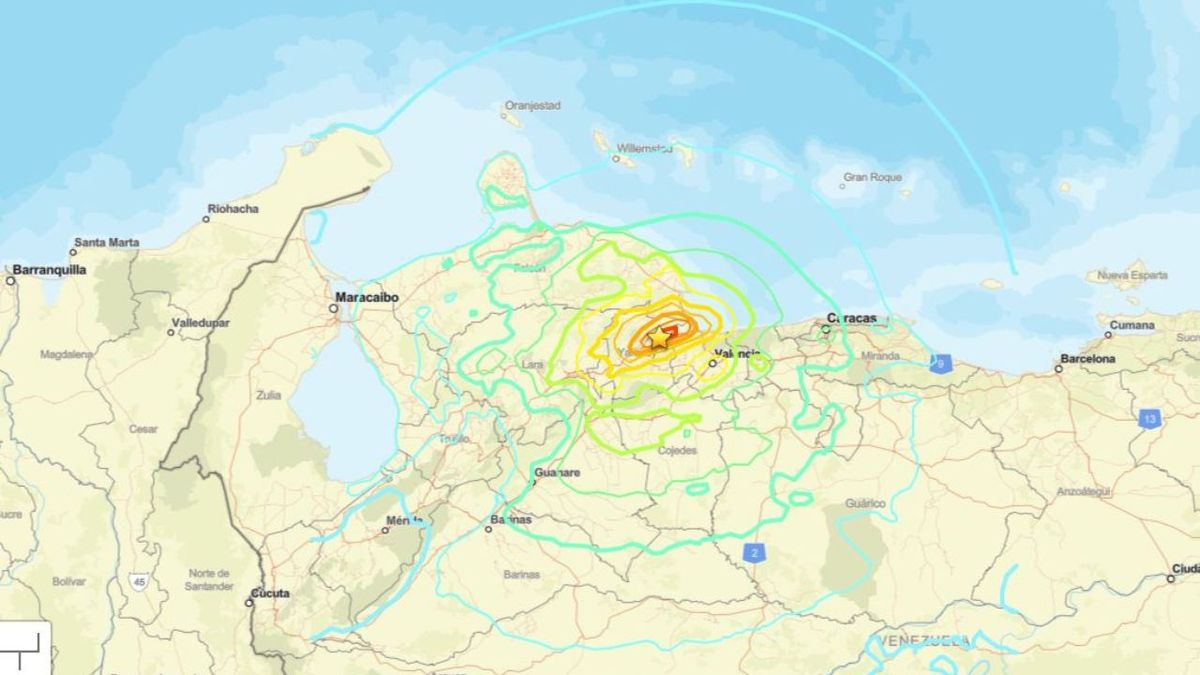 Ilustración del USGS sobre el terremoto en Venezuela. Ilustración del USGS sobre el terremoto en Venezuela.