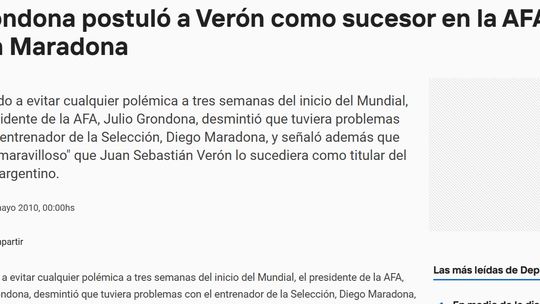 Recorte en la web de TN (Grupo Clarín) de 2010. Recorte en la web de TN (Grupo Clarín) de 2010.