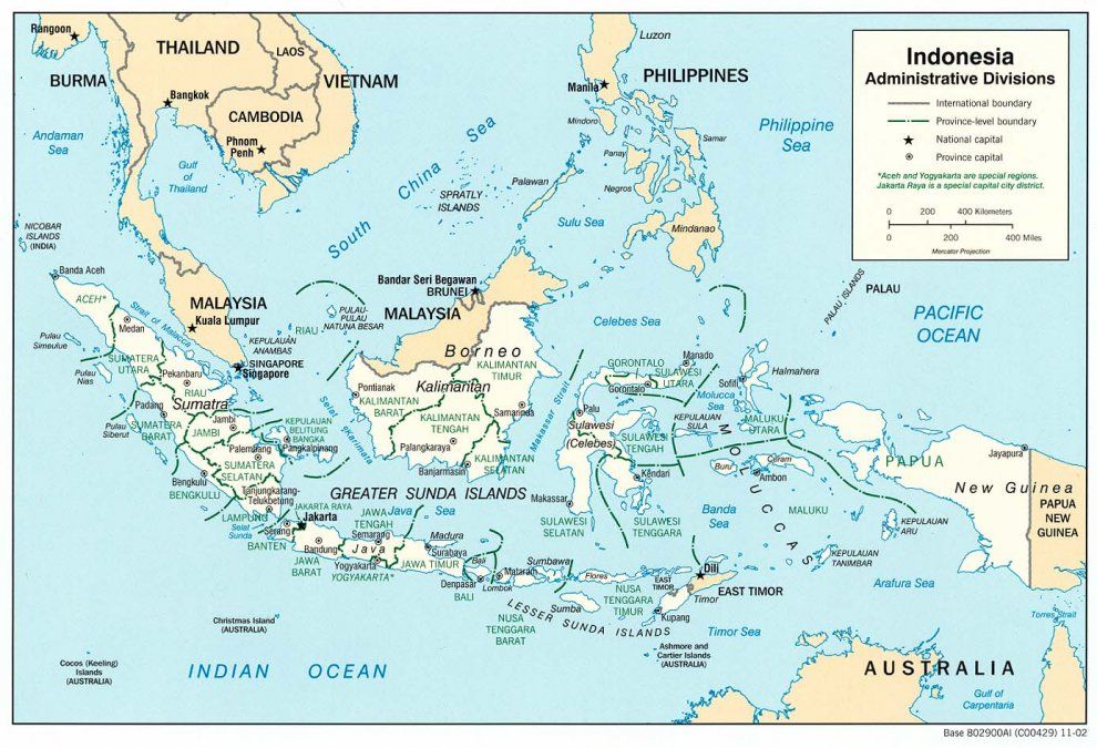 Mapa de Indonesia.