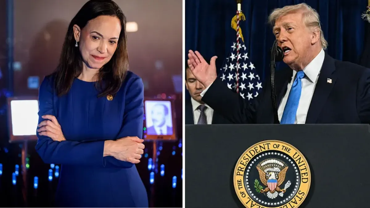 María Corina Machado, afuera momentáneamente en la transición de Donald Trump para Venezuela. María Corina Machado, afuera momentáneamente en la transición de Donald Trump para Venezuela.