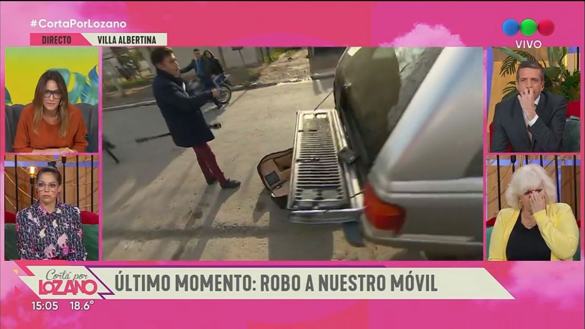 Las imágenes del móvil robado a Telefe en la localidad de Villa Albertina.