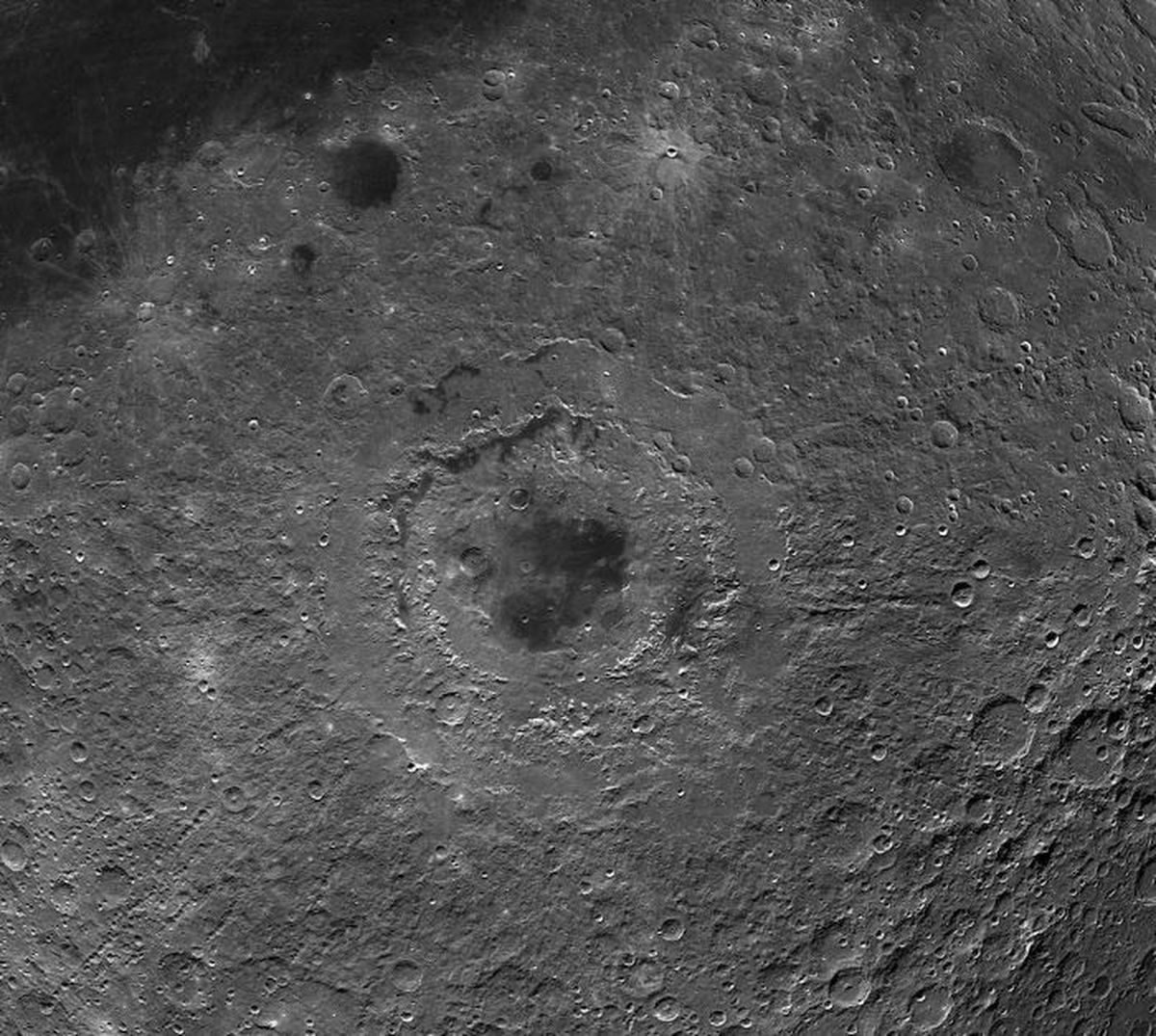 Cuenca Oriental de la cara oculta de la Luna &nbsp;(NASA/GSFC/Arizona State University)