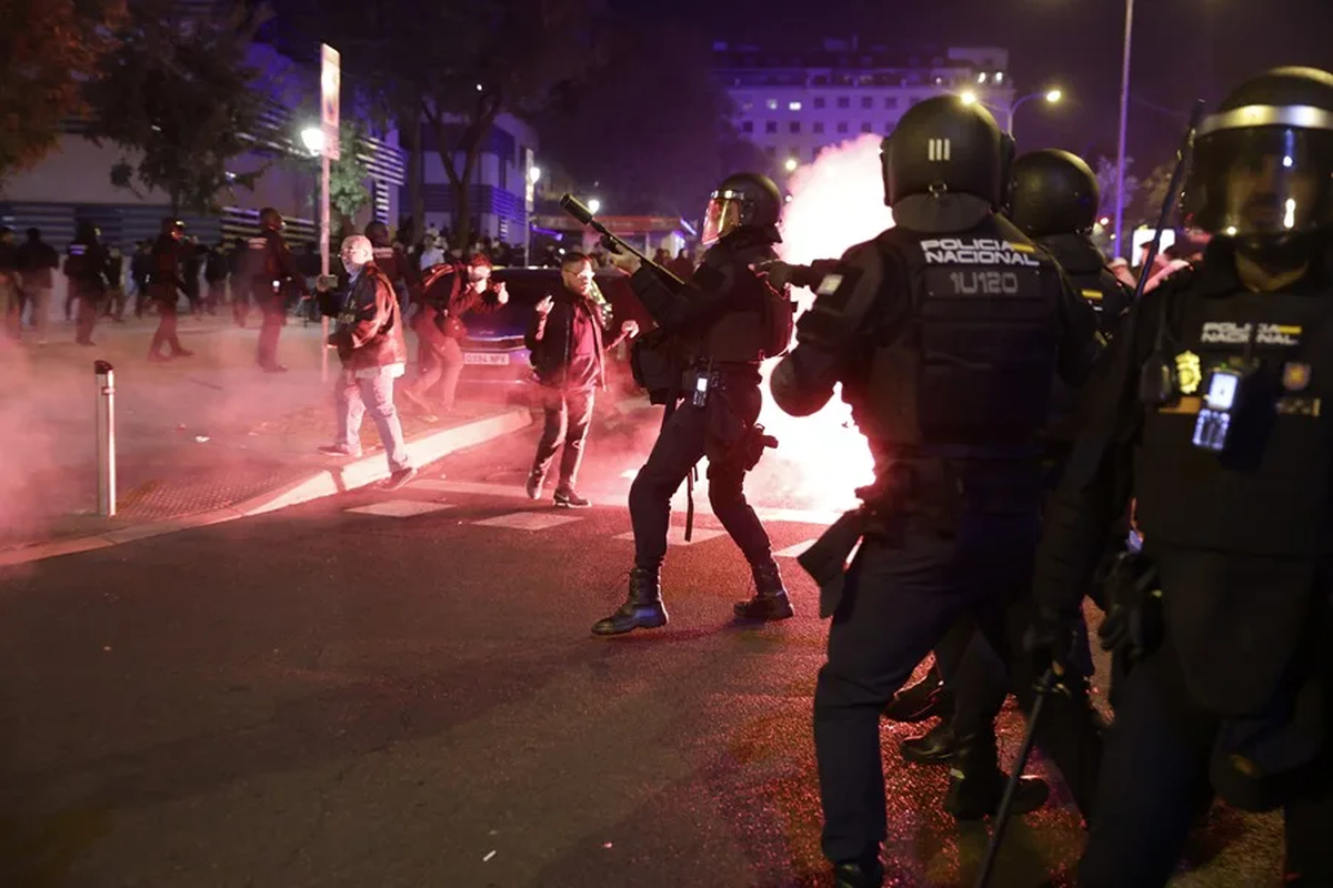 Otra imagen de la marcha en las calles de Madrid (Foto Agencia EFE)