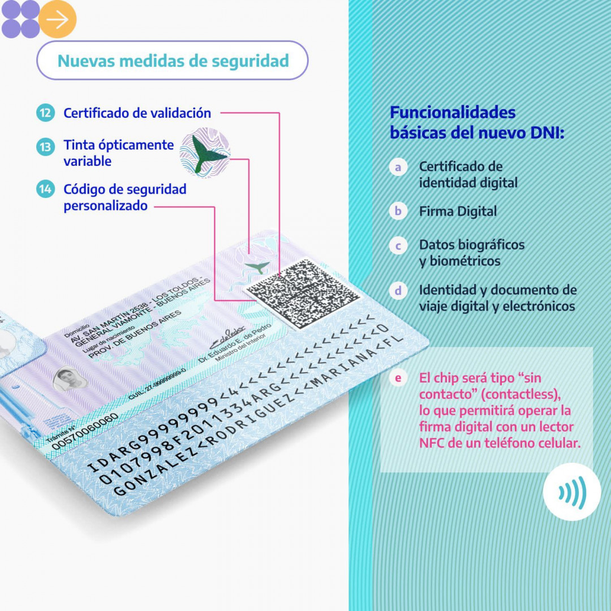 Nuevo ejemplar de DNI argentino. Nuevo ejemplar de DNI argentino.