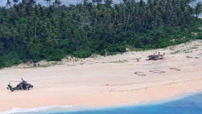 3 náufragos fueron rescatados de una isla desierta en el Pacífico