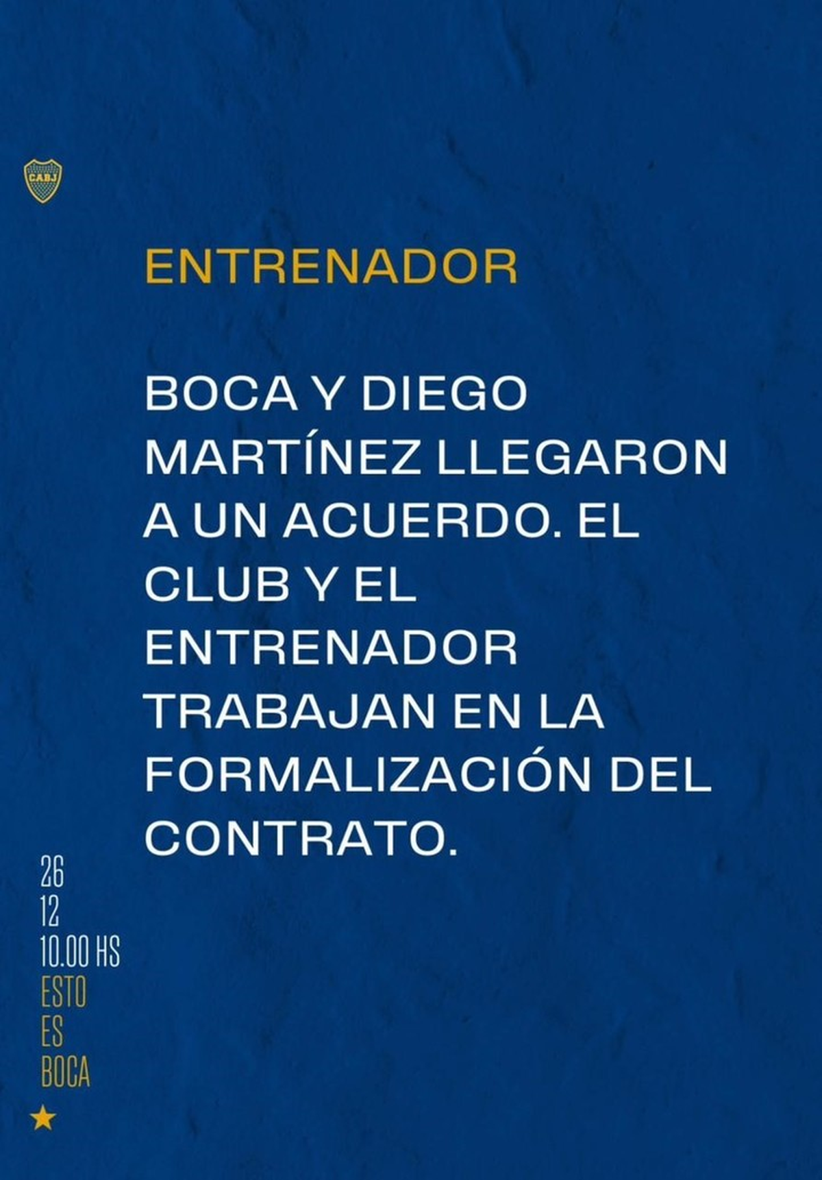 Diego Martínez fue confirmado como el nuevo técnico de Boca Juniors. Diego Martínez fue confirmado como el nuevo técnico de Boca Juniors.