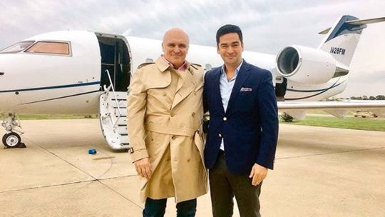 José Luis Espert con Fred Machado. José Luis Espert con Fred Machado.