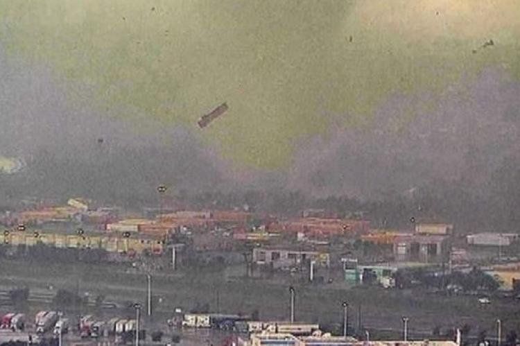 Camión volador en Texas