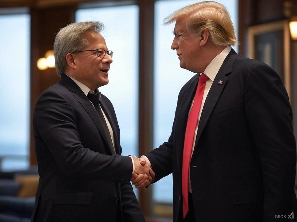 Jensen Huang (NVIDIA) y Donald Trump. Jensen Huang (NVIDIA) y Donald Trump.