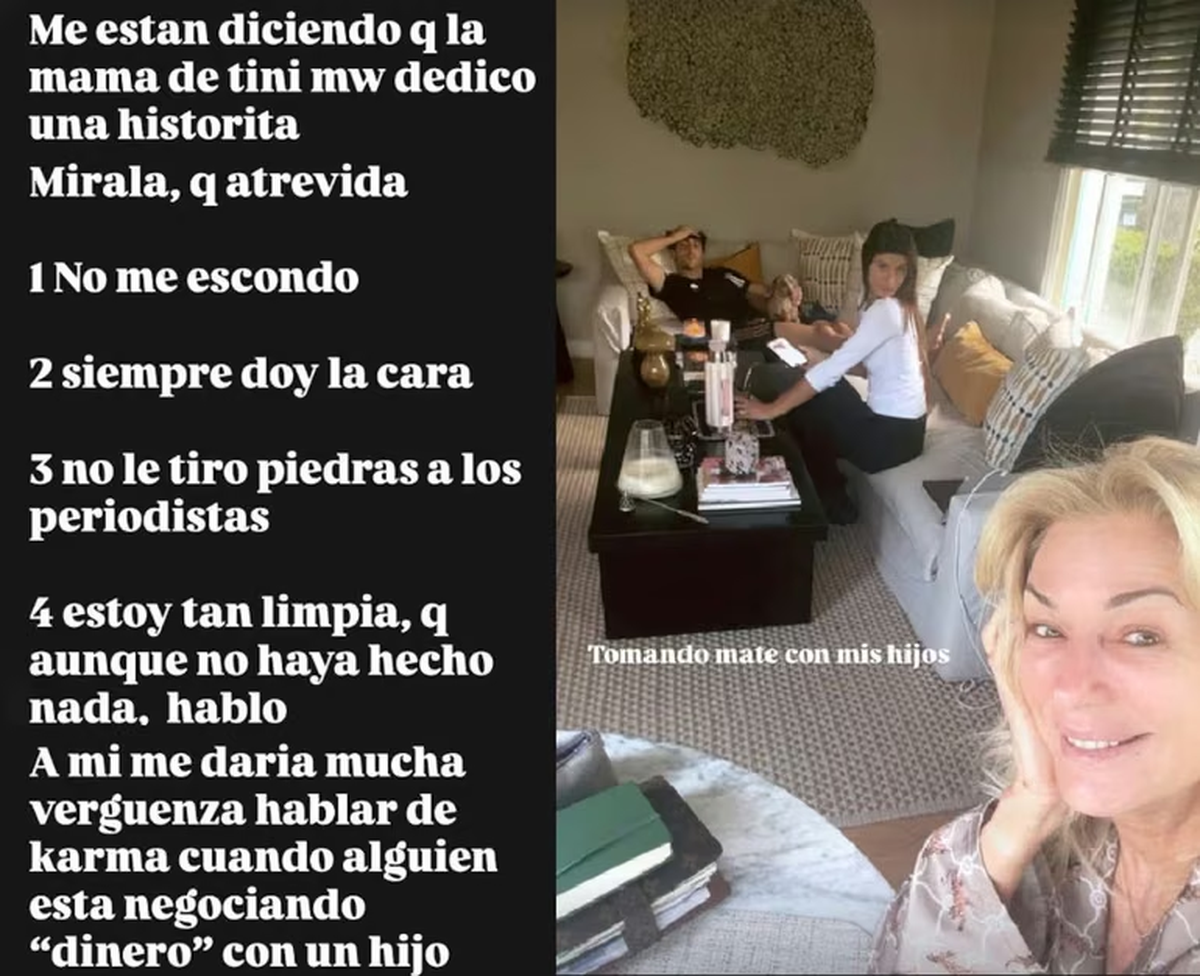 Yanina Latorre fulminó a la mamá de Tini Stoessel. Yanina Latorre fulminó a la mamá de Tini Stoessel.