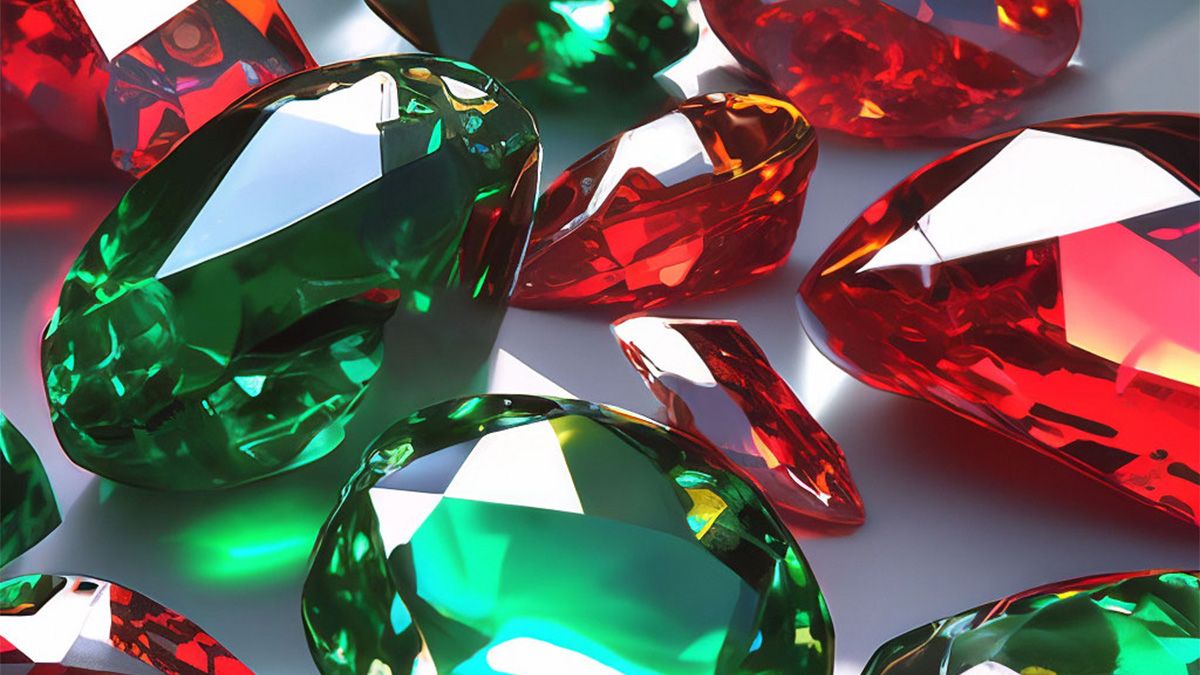 Los rubíes son rojos y las esmeraldas verdes están compuestas por un mismo elemento químico: el cromo. Los rubíes son rojos y las esmeraldas verdes están compuestas por un mismo elemento químico: el cromo.