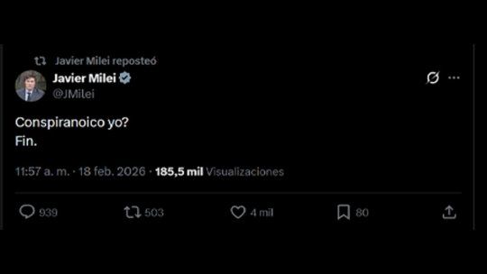 Javier Milei y un mensaje abierto en redes sociales. Javier Milei y un mensaje abierto en redes sociales.