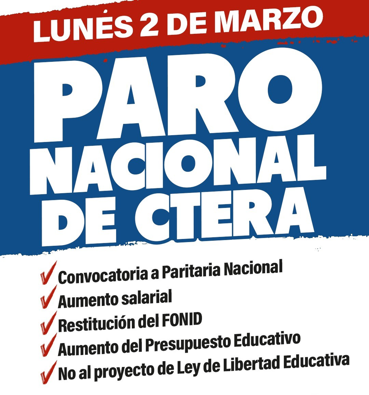 Suteba va al paro pero deja en claro que es contra el gobierno nacional. Suteba va al paro pero deja en claro que es contra el gobierno nacional.