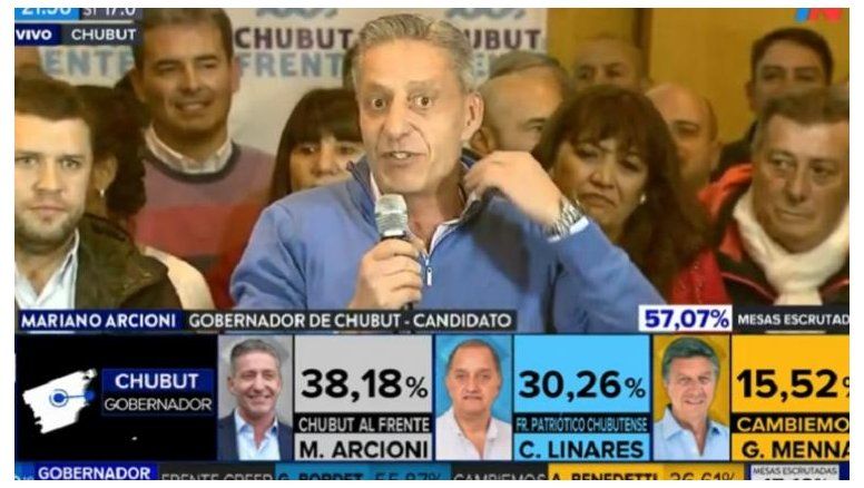 Otro triunfo del oficialismo local: en Chubut ganó Arcioni (que saludó a Massa)