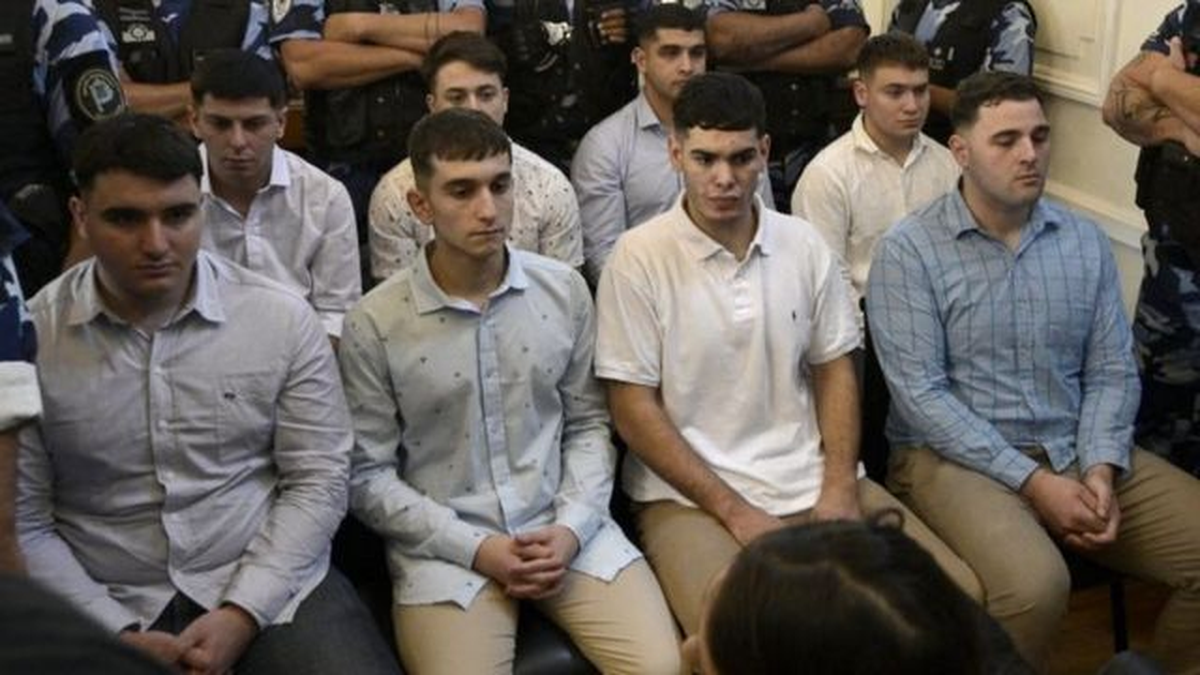 Los acusados de matar a Fernando Báez Sosa, el día de la condena. 