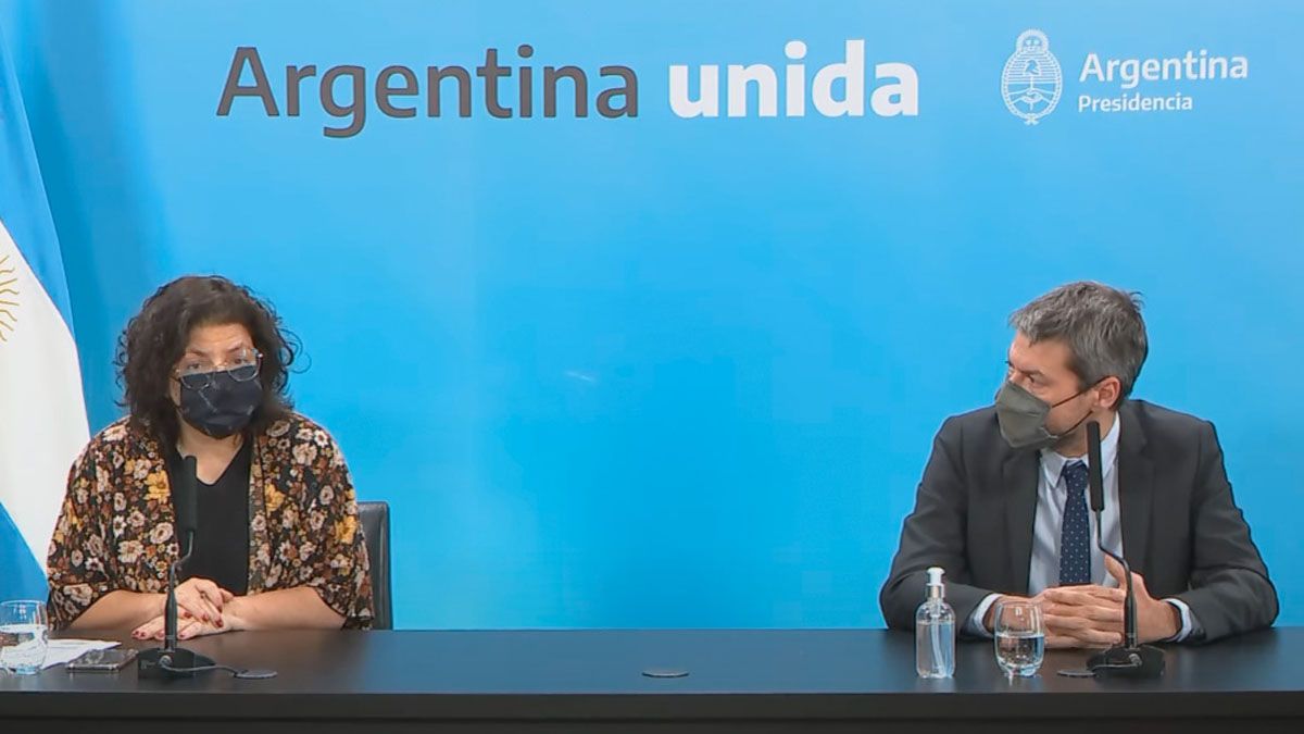 Carla Vizzotti y Matías Lammens.