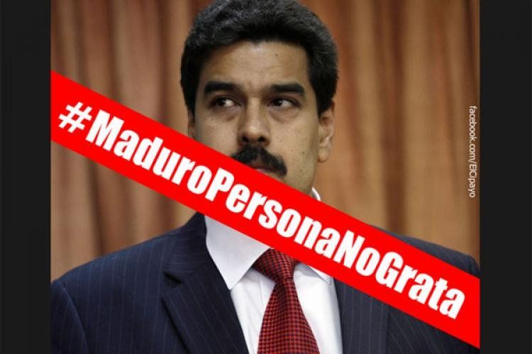 #MaduroPersonaNoGrata, Argentina no te quiere, dicen en Twitter.