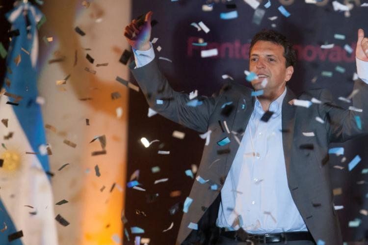 Sergio Massa, líder del Frente Renovador, que hizo suyo el ajuste del mínimo no imponible en Ganancias.