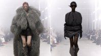 Dos siluetas de la colección femenina otoño-invierno 2026-2027 de Rick Owens durante su desfile en la Paris Fashion Week. Dos siluetas de la colección femenina otoño-invierno 2026-2027 de Rick Owens durante su desfile en la Paris Fashion Week.