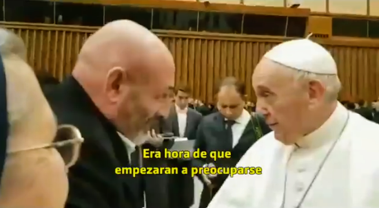 Papa Francisco y Santiago Cúneo. Papa Francisco y Santiago Cúneo.