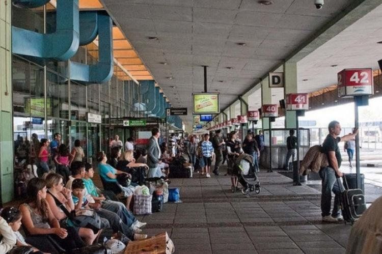 La terminal de ómnibus de retiro.
