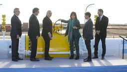 CFK y Alberto Fernández en la inauguración del Gasoducto Néstor Kirchner.
