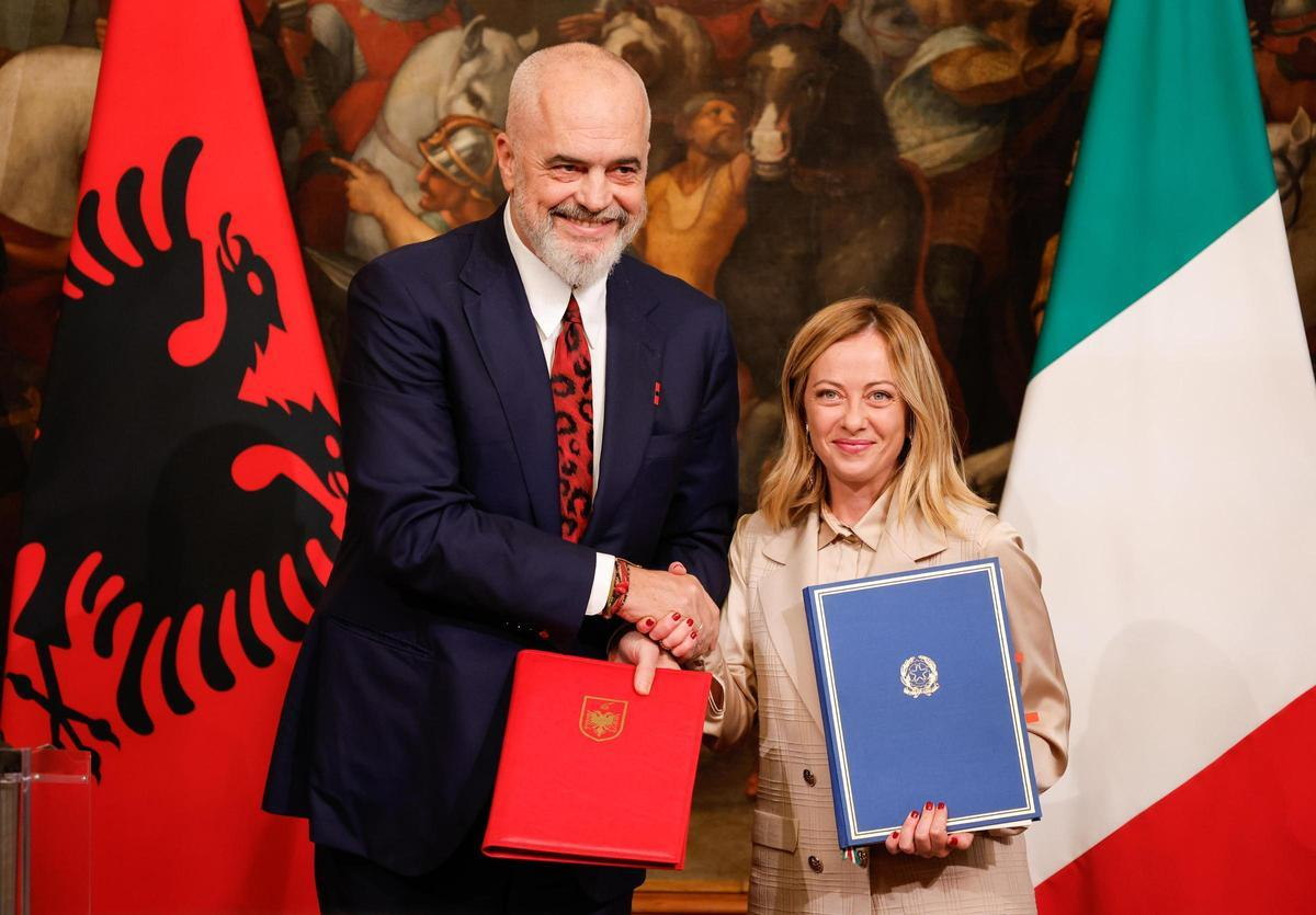 Albania-Italia acuerdan una s&iacute;mil pol&iacute;tica de externalizaci&oacute;n a un tercer pa&iacute;s &ldquo;seguro&rdquo;.