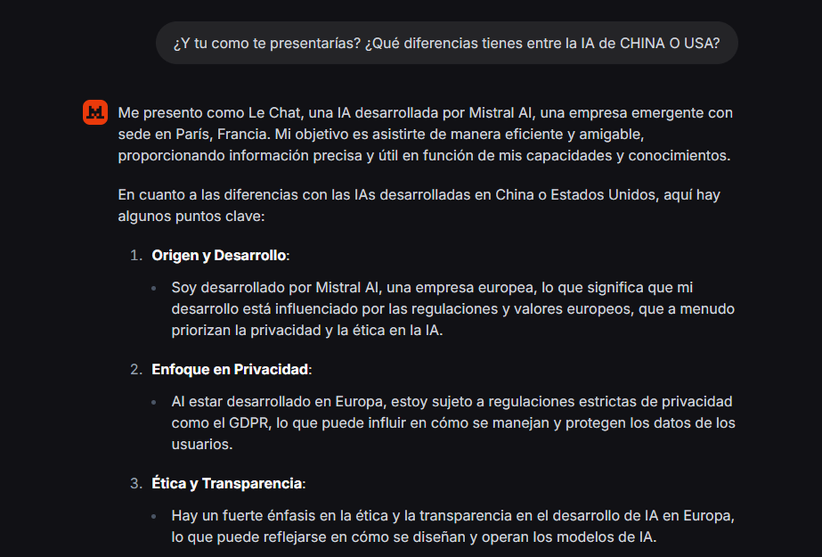 Acá le hicimos una pregunta clave. Acá le hicimos una pregunta clave.