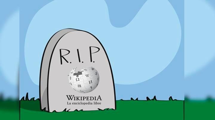 Uno de los memes que circularon mientras estuvo cerrado Wikipedia en español.