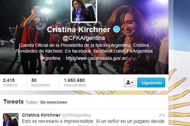 Cristina, en Twitter.